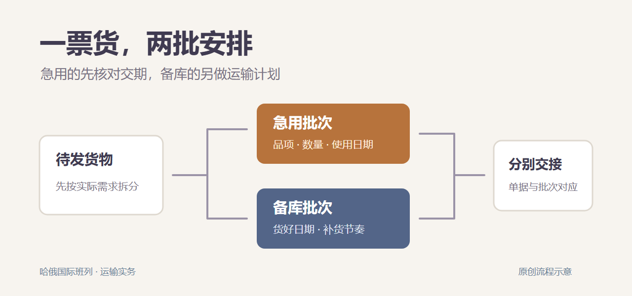 一票货分两批走:急用清单和后续备货怎么安排